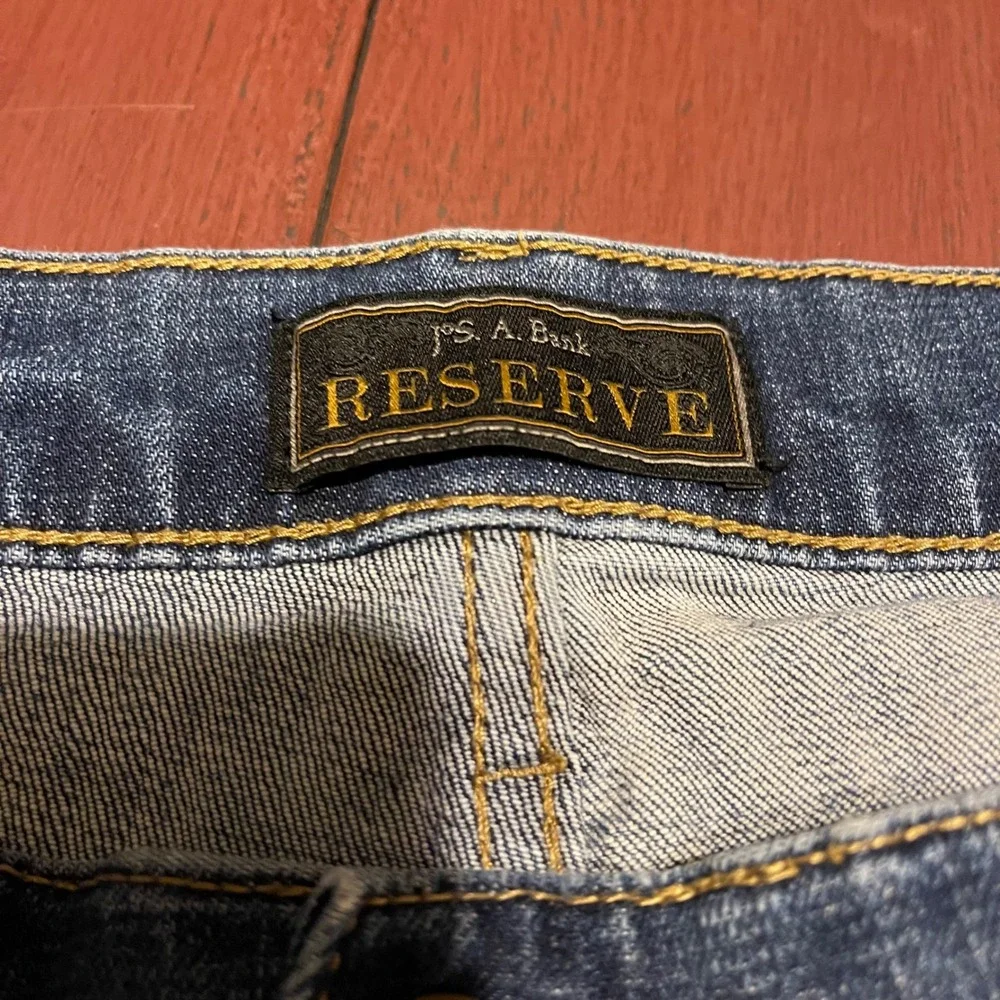 Jos‎ A Bank Reserve Traditional Fit Mens Blue Wash Denim Jeans 35W 30L - Picture 5 of 11